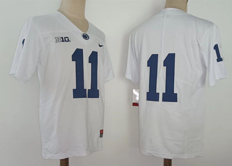 Men Penn State Natty Lions #11 No Name White Nike 2025 NCAA Jersey